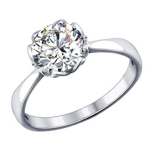 Кольцо женское SOKOLOV из серебра со Swarovski Zirconia 89010034 р.17.5 в Мотиви