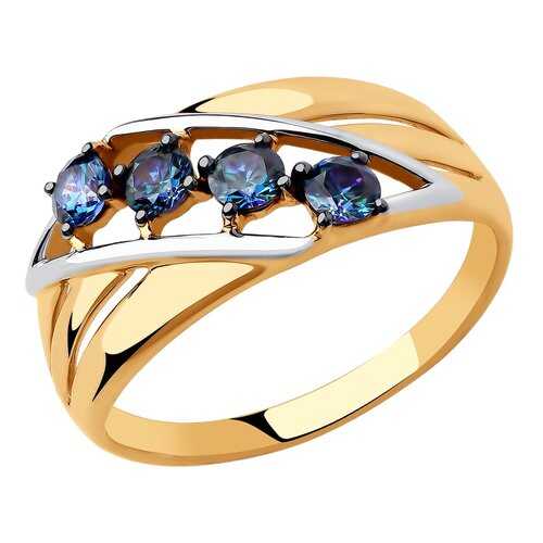 Кольцо женское SOKOLOV из золота с синими Swarovski Zirconia 81010447 р.18.5 в Мотиви