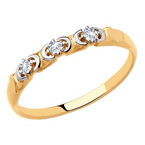 Кольцо женское SOKOLOV из золота со Swarovski Zirconia 81010430 р.16.5 в Мотиви