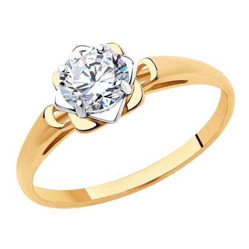 Кольцо женское SOKOLOV из золота со Swarovski Zirconia 81010456 р.18.5 в Мотиви
