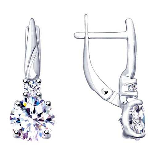 Серьги SOKOLOV из серебра со Swarovski Zirconia 89020108 в Мотиви