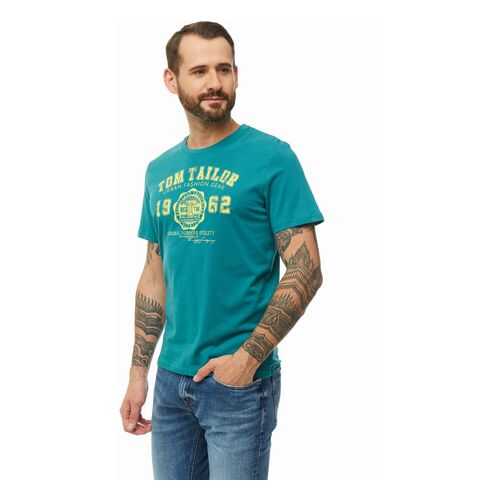Футболка мужская TOM TAILOR 1008637-21178 зеленая S в Мотиви