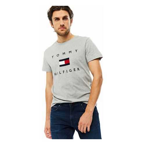 Футболка мужская Tommy Hilfiger MW0MW14313 серая L в Мотиви