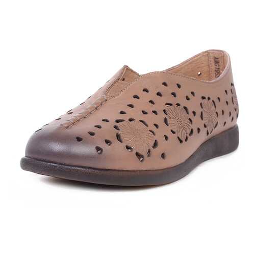 Мокасины женские Alessio Nesca Comfort b3106070 коричневые 36 RU в Мотиви