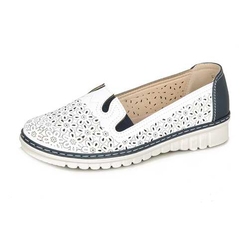 Мокасины женские T.Taccardi LL20SS-08 белые/синие 39 RU в Мотиви