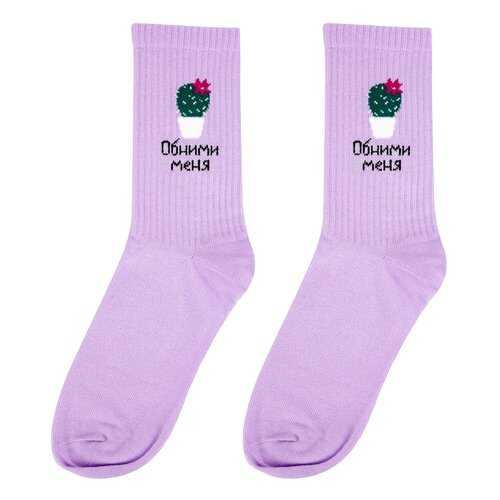 Носки женские Kawaii Factory Обними фиолетовые 35-39 в Мотиви