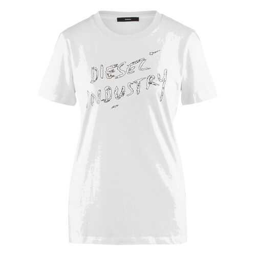 Футболка женская DIESEL 00SFMD 0CATJ белая XXS в Мотиви