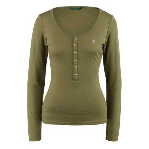Лонгслив женский Guess W0YP73-K9VM0 хаки S в Мотиви