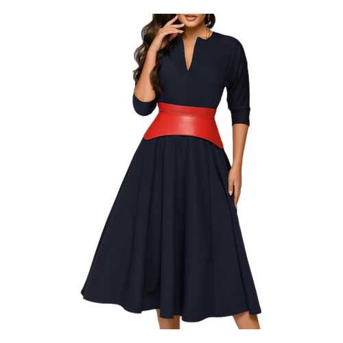 Платье женское D&M by 1001DRESS DM01482DB синее S в Мотиви